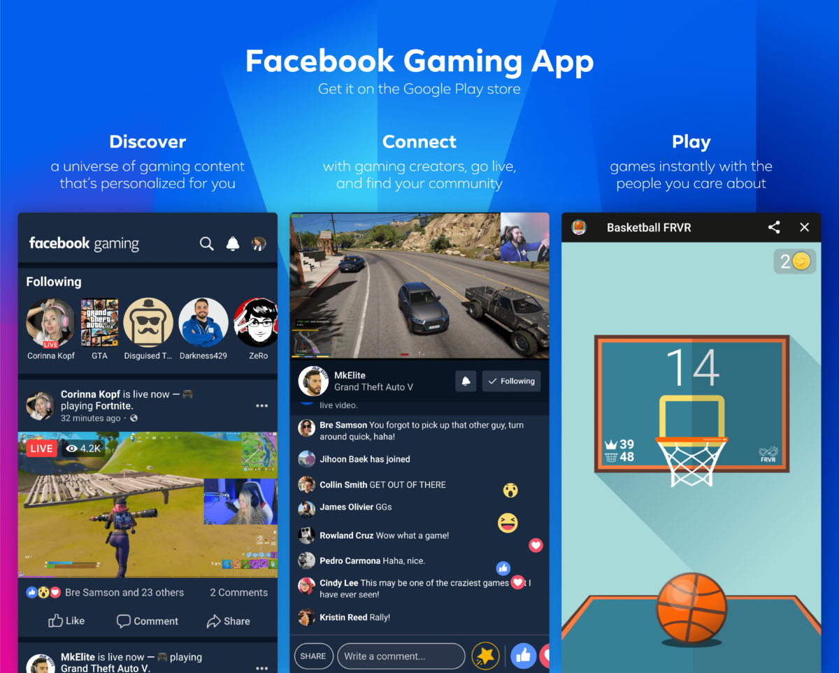 facebook gaming app download